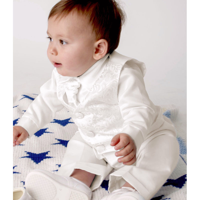 Infant boy hot sale baptism suit